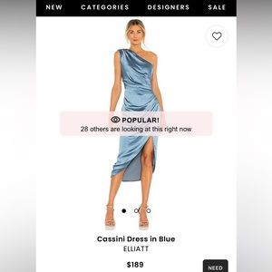 Elliott Cassina Dress Blue Size Small
